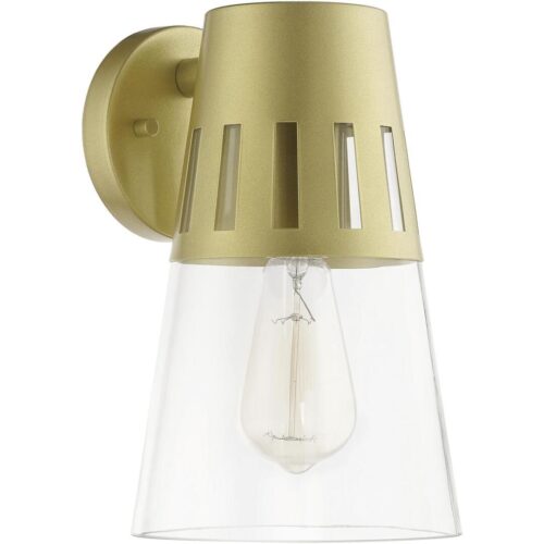 27972-33 1 Light Soft Gold Outdoor Medium Wall Lantern-Lighting LumensLantern