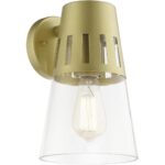 27972-33 1 Light Soft Gold Outdoor Medium Wall Lantern-Lighting LumensLantern