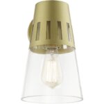 27972-33 1 Light Soft Gold Outdoor Medium Wall Lantern-Lighting LumensLantern