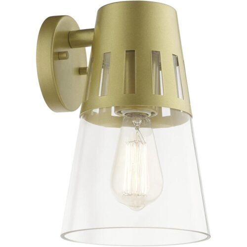 27972-33 1 Light Soft Gold Outdoor Medium Wall Lantern-Lighting LumensLantern