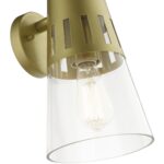 27972-33 1 Light Soft Gold Outdoor Medium Wall Lantern-Lighting LumensLantern