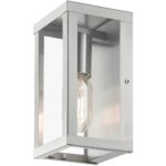 28031-91 1 Light Brushed Nickel Outdoor ADA Small Wall Lantern-Lighting LumensLantern