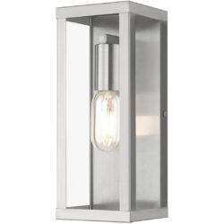 28032-91 1 Light Brushed Nickel Outdoor ADA Medium Wall Lantern-Lighting LumensLantern