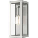 28032-91 1 Light Brushed Nickel Outdoor ADA Medium Wall Lantern-Lighting LumensLantern