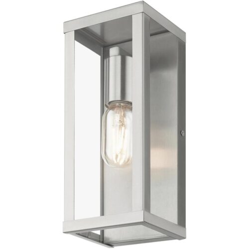 28032-91 1 Light Brushed Nickel Outdoor ADA Medium Wall Lantern-Lighting LumensLantern