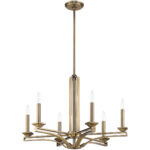 6 Light Antique Brass Chandelier with Steel base material-Lighting LumensChandeliers