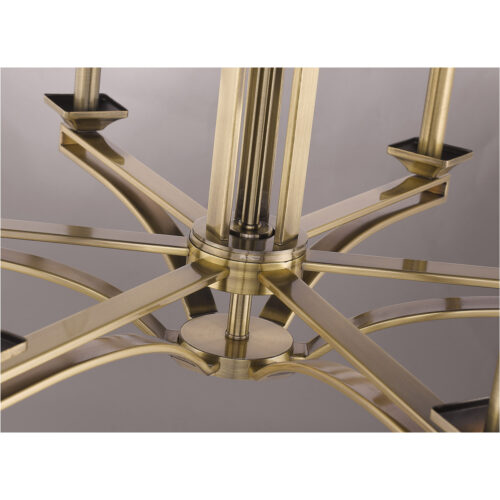 6 Light Antique Brass Chandelier with Steel base material-Lighting LumensChandeliers