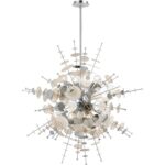 40077-05 8 Light Polished Chrome Large Pendant Chandelier-Lighting LumensChandeliers