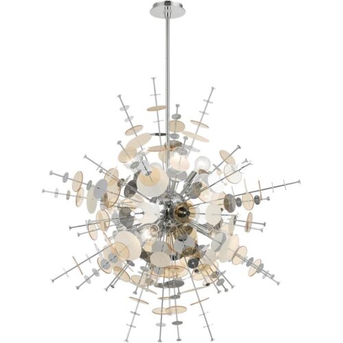 40077-05 8 Light Polished Chrome Large Pendant Chandelier-Lighting LumensChandeliers