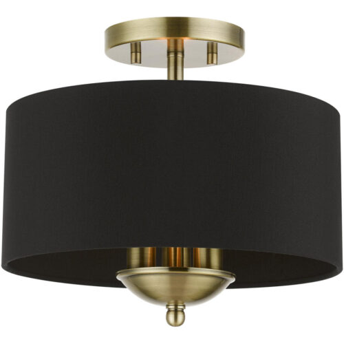 40111-01 3 Light Antique Brass Semi-Flush Mount-Lighting LumensSemi Flush