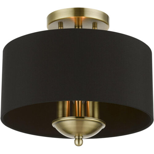 40111-01 3 Light Antique Brass Semi-Flush Mount-Lighting LumensSemi Flush