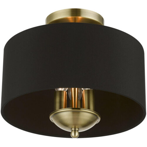 40111-01 3 Light Antique Brass Semi-Flush Mount-Lighting LumensSemi Flush