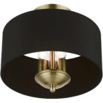 40111-01 3 Light Antique Brass Semi-Flush Mount-Lighting LumensSemi Flush