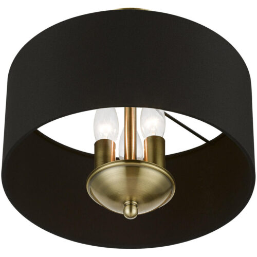 40111-01 3 Light Antique Brass Semi-Flush Mount-Lighting LumensSemi Flush