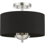 40111-91 3 Light Brushed Nickel Semi-Flush Mount-Lighting LumensSemi Flush