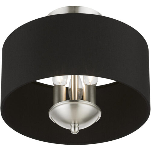 40111-91 3 Light Brushed Nickel Semi-Flush Mount-Lighting LumensSemi Flush