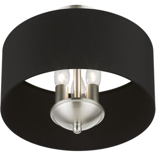 40111-91 3 Light Brushed Nickel Semi-Flush Mount-Lighting LumensSemi Flush