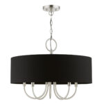 40115-91 5 Light Brushed Nickel Pendant Chandelier-Lighting LumensChandeliers