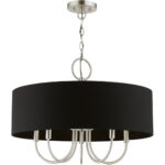 40115-91 5 Light Brushed Nickel Pendant Chandelier-Lighting LumensChandeliers