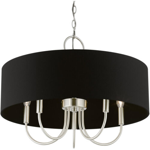 40115-91 5 Light Brushed Nickel Pendant Chandelier-Lighting LumensChandeliers