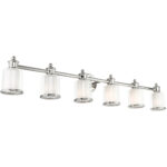 40216-35 6 Light Polished Nickel Vanity Sconce-Lighting LumensWall Sconces