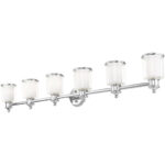 40216-35 6 Light Polished Nickel Vanity Sconce-Lighting LumensWall Sconces