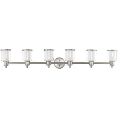 40216-91 6 Light Brushed Nickel Vanity Sconce-Lighting LumensWall Sconces