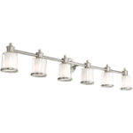 40216-91 6 Light Brushed Nickel Vanity Sconce-Lighting LumensWall Sconces