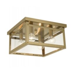 4032-01 4 Light Antique Brass Flush Mount-Lighting LumensBath/Flush Mounts