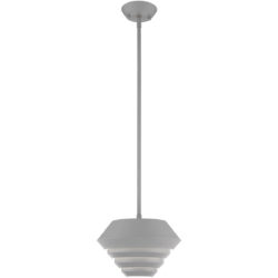 1 Light Nordic Gray Mini Pendant with Nordic Gray Sculptured Metal Shade Shade-Lighting LumensPendant Lights