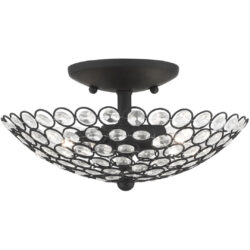 40441-04 2 Light Black Semi Flush-Lighting LumensSemi Flush