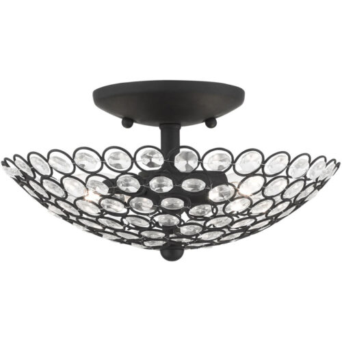 40441-04 2 Light Black Semi Flush-Lighting LumensSemi Flush