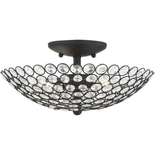 40443-04 2 Light Black Semi Flush-Lighting LumensSemi Flush