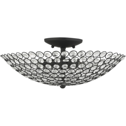 40446-04 3 Light Black Semi Flush-Lighting LumensSemi Flush