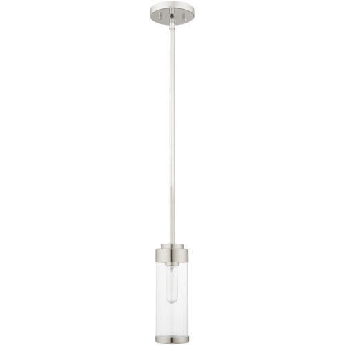 1 Light Polished Chrome Mini Pendant with Clear Glass Shade-Lighting LumensPendant Lights