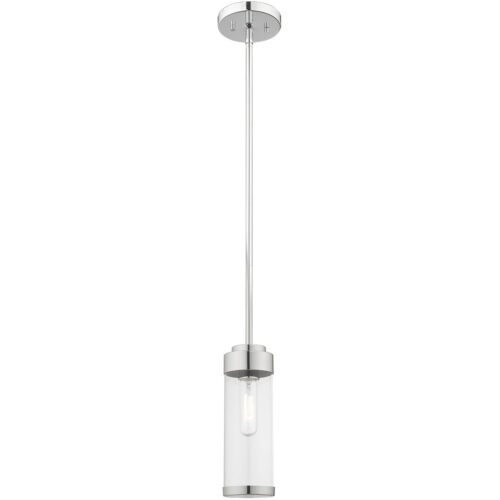 1 Light Polished Chrome Mini Pendant with Clear Glass Shade-Lighting LumensPendant Lights