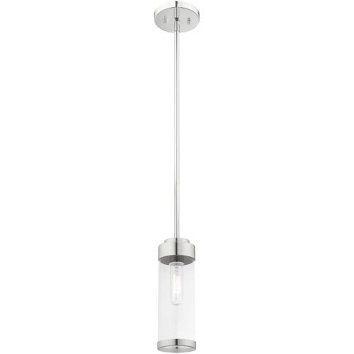 1 Light Polished Chrome Mini Pendant with Clear Glass Shade-Lighting LumensPendant Lights