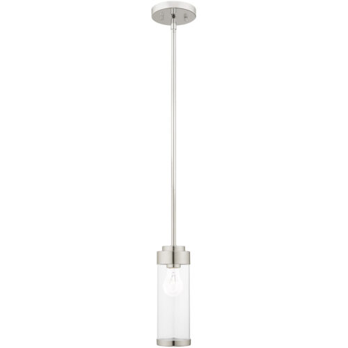 1 Light Polished Chrome Mini Pendant with Clear Glass Shade-Lighting LumensPendant Lights