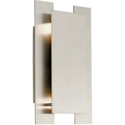 8 inch 2 Light Brushed Nickel ADA Wall Sconce with Brushed Nickel Metal Shade Shade-Lighting LumensWall Sconces