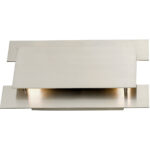 8 inch 2 Light Brushed Nickel ADA Wall Sconce with Brushed Nickel Metal Shade Shade-Lighting LumensWall Sconces