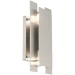 8 inch 2 Light Brushed Nickel ADA Wall Sconce with Brushed Nickel Metal Shade Shade-Lighting LumensWall Sconces