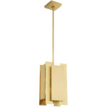 7 inch 1 Light Satin Brass Mini Pendant with Satin Brass Solid Brass Shade Shade-Lighting LumensPendant Lights