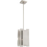 7 inch 1 Light Brushed Nickel Mini Pendant with Brushed Nickel Metal Shade Shade-Lighting LumensPendant Lights