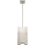 7 inch 1 Light Brushed Nickel Mini Pendant with Brushed Nickel Metal Shade Shade-Lighting LumensPendant Lights