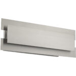 8 inch 3 Light Brushed Nickel Bathroom Vanity light fixture with Brushed Nickel Metal Shade-Lighting LumensBath/Vanity