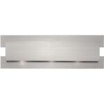 8 inch 3 Light Brushed Nickel Bathroom Vanity light fixture with Brushed Nickel Metal Shade-Lighting LumensBath/Vanity