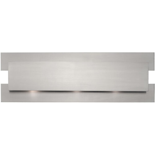 8 inch 3 Light Brushed Nickel Bathroom Vanity light fixture with Brushed Nickel Metal Shade-Lighting LumensBath/Vanity