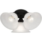 40727-04 3 Light Black Flush Mount-Lighting LumensBath/Flush Mounts