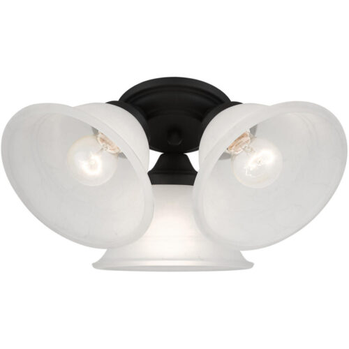 40727-04 3 Light Black Flush Mount-Lighting LumensBath/Flush Mounts