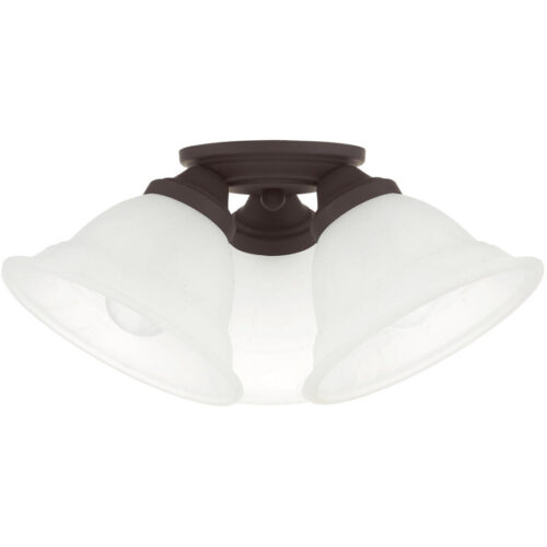 40727-07 3 Light Bronze Flush Mount-Lighting LumensBath/Flush Mounts